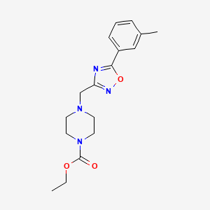 Ethyl 4-((5-m-tolyl-1,2,4-oxadiazol-3-yl)methyl)piperazine-1-carboxylate