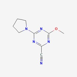 4-Methoxy-6-(pyrrolidin-1-yl)-1,3,5-triazine-2-carbonitrile