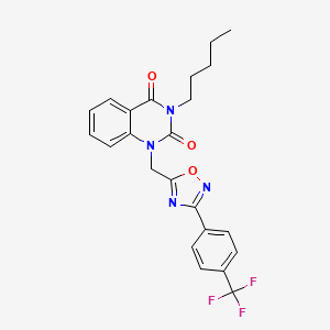 3-pentyl-1-((3-(4-(trifluoromethyl)phenyl)-1,2,4-oxadiazol-5-yl)methyl)quinazoline-2,4(1H,3H)-dione