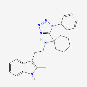 molecular formula C25H30N6 B11200326 N-[2-(2-methyl-1H-indol-3-yl)ethyl]-1-[1-(2-methylphenyl)-1H-tetrazol-5-yl]cyclohexanamine 