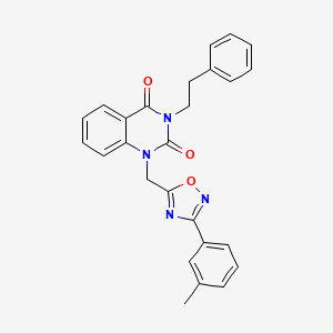 3-phenethyl-1-((3-(m-tolyl)-1,2,4-oxadiazol-5-yl)methyl)quinazoline-2,4(1H,3H)-dione