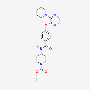 Tert-butyl 4-{[(4-{[3-(piperidin-1-yl)pyrazin-2-yl]oxy}phenyl)carbonyl]amino}piperidine-1-carboxylate