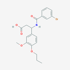 3-{[(3-Bromophenyl)carbonyl]amino}-3-(3-methoxy-4-propoxyphenyl)propanoic acid