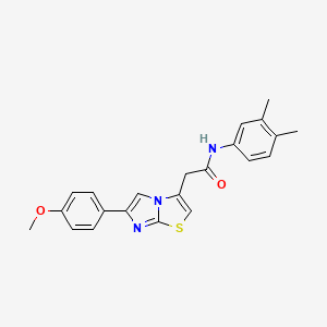 N-(3,4-dimethylphenyl)-2-(6-(4-methoxyphenyl)imidazo[2,1-b]thiazol-3-yl)acetamide