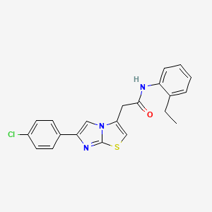 2-(6-(4-chlorophenyl)imidazo[2,1-b]thiazol-3-yl)-N-(2-ethylphenyl)acetamide