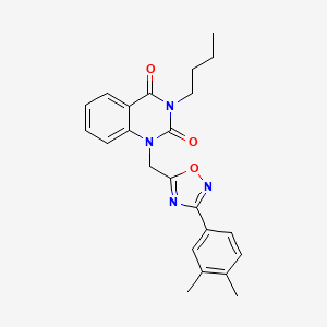 3-butyl-1-((3-(3,4-dimethylphenyl)-1,2,4-oxadiazol-5-yl)methyl)quinazoline-2,4(1H,3H)-dione