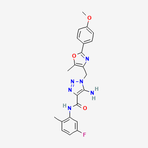 5-amino-N-(5-fluoro-2-methylphenyl)-1-{[2-(4-methoxyphenyl)-5-methyl-1,3-oxazol-4-yl]methyl}-1H-1,2,3-triazole-4-carboxamide