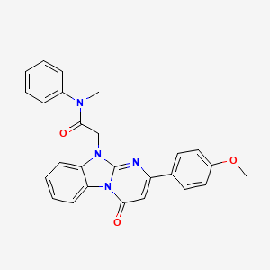 2-[2-(4-methoxyphenyl)-4-oxopyrimido[1,2-a]benzimidazol-10(4H)-yl]-N-methyl-N-phenylacetamide