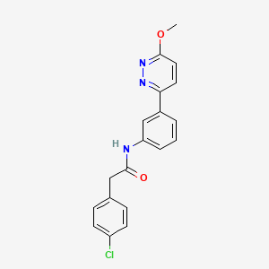 molecular formula C19H16ClN3O2 B11200497 2-(4-chlorophenyl)-N-[3-(6-methoxypyridazin-3-yl)phenyl]acetamide 