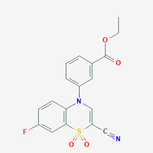 ethyl 3-(2-cyano-7-fluoro-1,1-dioxido-4H-1,4-benzothiazin-4-yl)benzoate