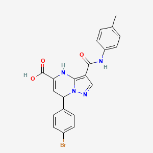 7-(4-Bromophenyl)-3-[(4-methylphenyl)carbamoyl]-4,7-dihydropyrazolo[1,5-a]pyrimidine-5-carboxylic acid