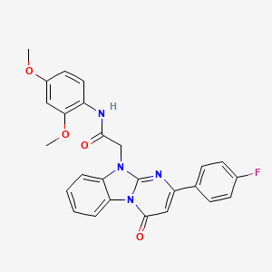 N-(2,4-dimethoxyphenyl)-2-[2-(4-fluorophenyl)-4-oxopyrimido[1,2-a]benzimidazol-10(4H)-yl]acetamide