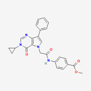 methyl 4-{[(3-cyclopropyl-4-oxo-7-phenyl-3,4-dihydro-5H-pyrrolo[3,2-d]pyrimidin-5-yl)acetyl]amino}benzoate