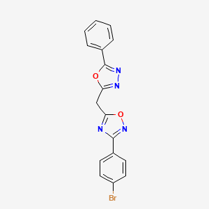 3-(4-Bromophenyl)-5-[(5-phenyl-1,3,4-oxadiazol-2-yl)methyl]-1,2,4-oxadiazole