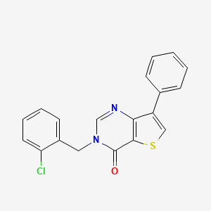 3-(2-chlorobenzyl)-7-phenylthieno[3,2-d]pyrimidin-4(3H)-one