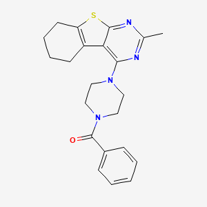 [4-(2-Methyl-5,6,7,8-tetrahydro[1]benzothieno[2,3-d]pyrimidin-4-yl)piperazino](phenyl)methanone