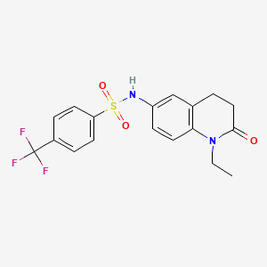 N-(1-ethyl-2-oxo-1,2,3,4-tetrahydroquinolin-6-yl)-4-(trifluoromethyl)benzenesulfonamide