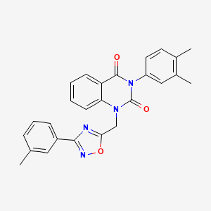 3-(3,4-dimethylphenyl)-1-((3-(m-tolyl)-1,2,4-oxadiazol-5-yl)methyl)quinazoline-2,4(1H,3H)-dione