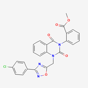 methyl 2-(1-((3-(4-chlorophenyl)-1,2,4-oxadiazol-5-yl)methyl)-2,4-dioxo-1,2-dihydroquinazolin-3(4H)-yl)benzoate