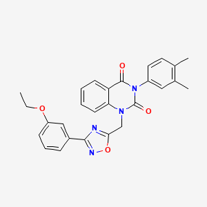 3-(3,4-dimethylphenyl)-1-((3-(3-ethoxyphenyl)-1,2,4-oxadiazol-5-yl)methyl)quinazoline-2,4(1H,3H)-dione