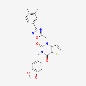 molecular formula C25H20N4O5S B11200701 3-{2-[4-(4-fluorophenyl)piperazin-1-yl]-2-oxoethyl}-2-piperidin-1-ylthieno[3,2-d]pyrimidin-4(3H)-one 