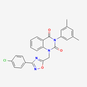 1-((3-(4-chlorophenyl)-1,2,4-oxadiazol-5-yl)methyl)-3-(3,5-dimethylphenyl)quinazoline-2,4(1H,3H)-dione