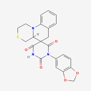 5'-(2H-1,3-Benzodioxol-5-YL)-2,4,4A,6-tetrahydro-1H-spiro[[1,4]thiazino[4,3-A]quinoline-5,3'-[1,5]diazinane]-2',4',6'-trione