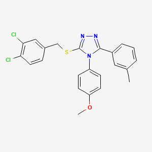 3-{[(3,4-dichlorophenyl)methyl]sulfanyl}-4-(4-methoxyphenyl)-5-(3-methylphenyl)-4H-1,2,4-triazole