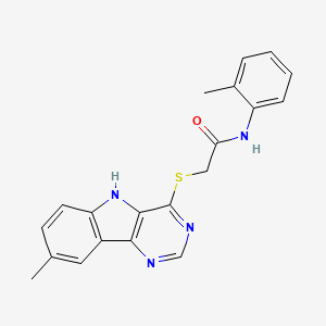 2-({8-Methyl-5H-pyrimido[5,4-B]indol-4-YL}sulfanyl)-N-(2-methylphenyl)acetamide