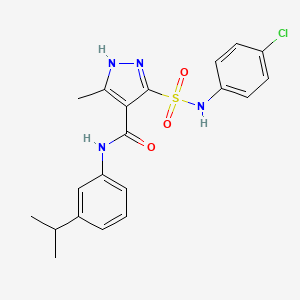 5-(N-(4-chlorophenyl)sulfamoyl)-N-(3-isopropylphenyl)-3-methyl-1H-pyrazole-4-carboxamide