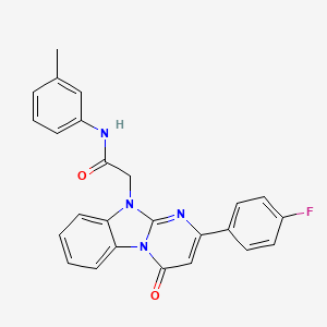 2-[2-(4-fluorophenyl)-4-oxopyrimido[1,2-a]benzimidazol-10(4H)-yl]-N-(3-methylphenyl)acetamide