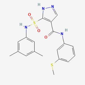 5-[(3,5-dimethylphenyl)sulfamoyl]-N-[3-(methylsulfanyl)phenyl]-1H-pyrazole-4-carboxamide