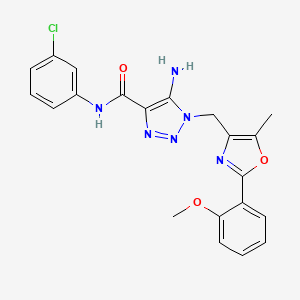 molecular formula C21H19ClN6O3 B11200812 5-amino-N-(3-chlorophenyl)-1-{[2-(2-methoxyphenyl)-5-methyl-1,3-oxazol-4-yl]methyl}-1H-1,2,3-triazole-4-carboxamide 