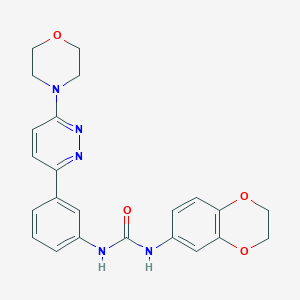 1-(2,3-Dihydrobenzo[b][1,4]dioxin-6-yl)-3-(3-(6-morpholinopyridazin-3-yl)phenyl)urea