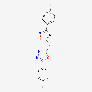 3-(4-Fluorophenyl)-5-{[5-(4-fluorophenyl)-1,3,4-oxadiazol-2-yl]methyl}-1,2,4-oxadiazole