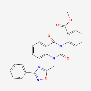 methyl 2-(2,4-dioxo-1-((3-phenyl-1,2,4-oxadiazol-5-yl)methyl)-1,2-dihydroquinazolin-3(4H)-yl)benzoate