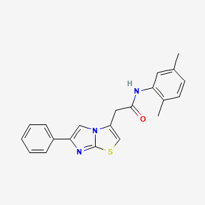 molecular formula C21H19N3OS B11200852 N-(2,5-dimethylphenyl)-2-(6-phenylimidazo[2,1-b]thiazol-3-yl)acetamide 