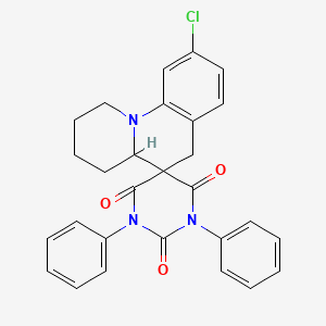 9'-Chloro-1,5-diphenyl-1',2',3',4',4'A,6'-hexahydrospiro[1,5-diazinane-3,5'-pyrido[1,2-A]quinoline]-2,4,6-trione