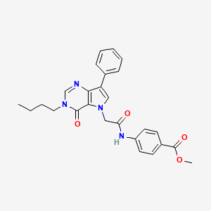 methyl 4-{[(3-butyl-4-oxo-7-phenyl-3,4-dihydro-5H-pyrrolo[3,2-d]pyrimidin-5-yl)acetyl]amino}benzoate