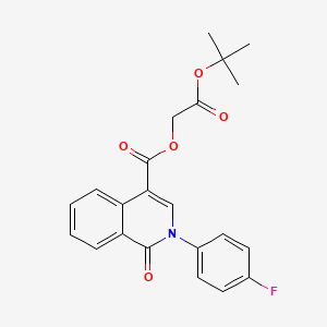 Tert-butyl 2-[2-(4-fluorophenyl)-1-oxo-1,2-dihydroisoquinoline-4-carbonyloxy]acetate