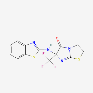 6-[(4-methyl-1,3-benzothiazol-2-yl)amino]-6-(trifluoromethyl)-2,3-dihydroimidazo[2,1-b][1,3]thiazol-5(6H)-one