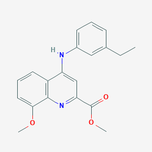 Methyl 4-((3-ethylphenyl)amino)-8-methoxyquinoline-2-carboxylate