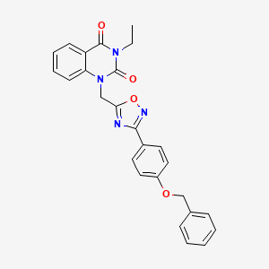 1-((3-(4-(benzyloxy)phenyl)-1,2,4-oxadiazol-5-yl)methyl)-3-ethylquinazoline-2,4(1H,3H)-dione