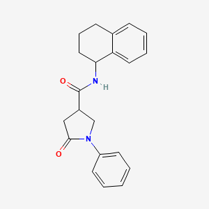 5-oxo-1-phenyl-N-(1,2,3,4-tetrahydronaphthalen-1-yl)pyrrolidine-3-carboxamide