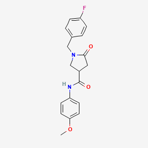 1-[(4-fluorophenyl)methyl]-N-(4-methoxyphenyl)-5-oxopyrrolidine-3-carboxamide