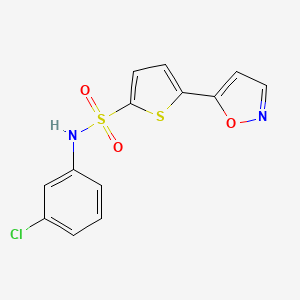 N-(3-chlorophenyl)-5-(1,2-oxazol-5-yl)thiophene-2-sulfonamide