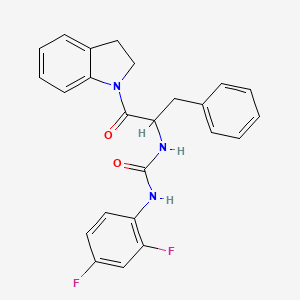 3-(2,4-Difluorophenyl)-1-[1-(2,3-dihydro-1H-indol-1-YL)-1-oxo-3-phenylpropan-2-YL]urea