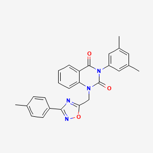 3-(3,5-dimethylphenyl)-1-((3-(p-tolyl)-1,2,4-oxadiazol-5-yl)methyl)quinazoline-2,4(1H,3H)-dione