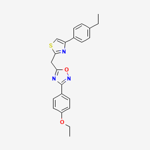 3-(4-Ethoxyphenyl)-5-{[4-(4-ethylphenyl)-1,3-thiazol-2-yl]methyl}-1,2,4-oxadiazole