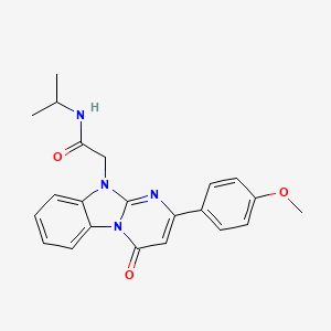 2-[2-(4-methoxyphenyl)-4-oxopyrimido[1,2-a]benzimidazol-10(4H)-yl]-N-(propan-2-yl)acetamide